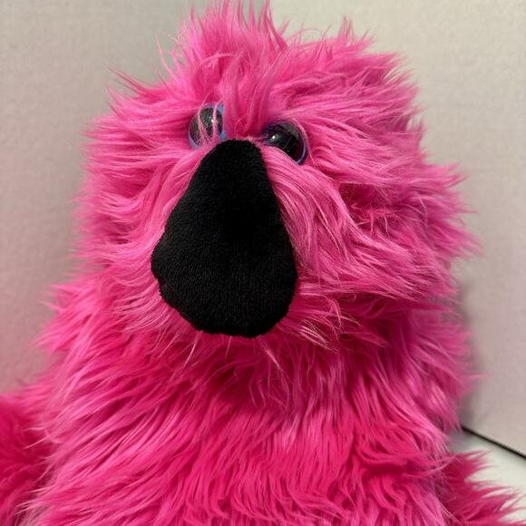 VTG Handmade Pink Fuzzy Hand Puppet Cuddly Critter Puppet 35 Inches By Cheryl - Picture 4 of 16